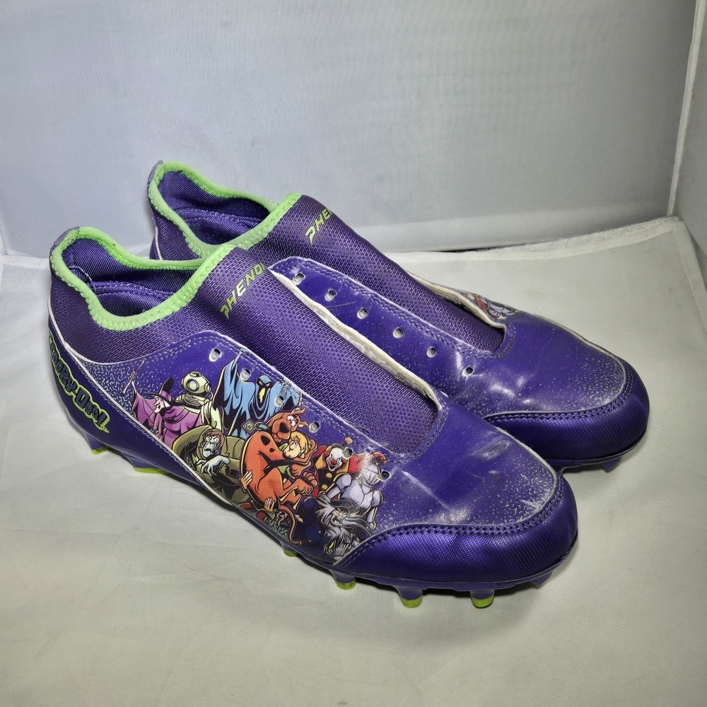 Scooby-Doo Unmasked Phenom Velocity 3.0‎ Purple Cleats Football Men's Size 8.5